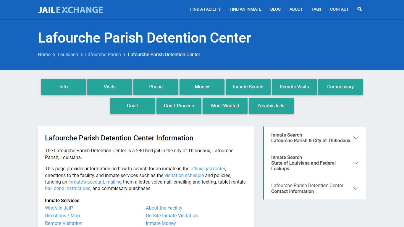 Lafourche Parish Detention Center - Jail Exchange